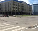 Центр города, рядом с государственным собранием РА. Асфальтированная дорога проваливается, почему-то администрация и депутаты, которые постоянно проезжают отрезок этой дороги, этот факт не беспокоит .