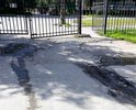 Огромные выбоины в асфальте на территории больничного городка представляют опасность для людей.