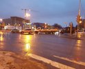 глубокая колейность.
во время дождя в колеях собирается вода.