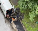 Укладка асфальта на дворовой территории в сильный дождь 29.05.2021. Есть видео.